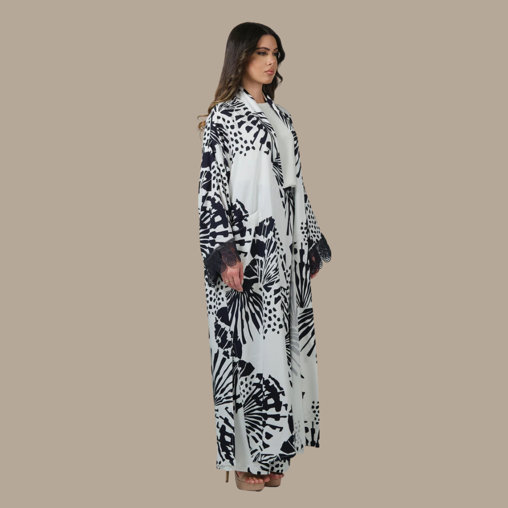 RAM25 PRINTED ABAYA PALAZZO SET