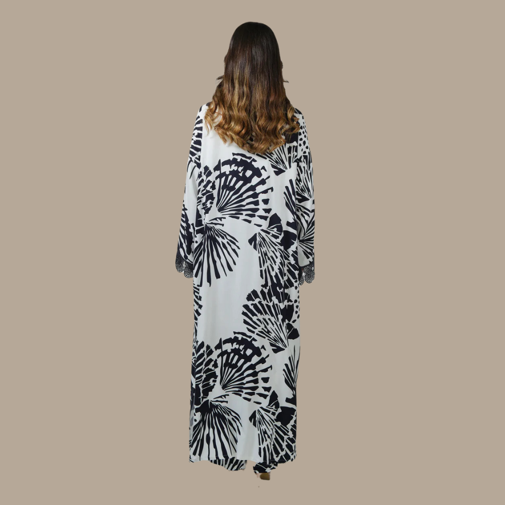 RAM25 PRINTED ABAYA PALAZZO SET