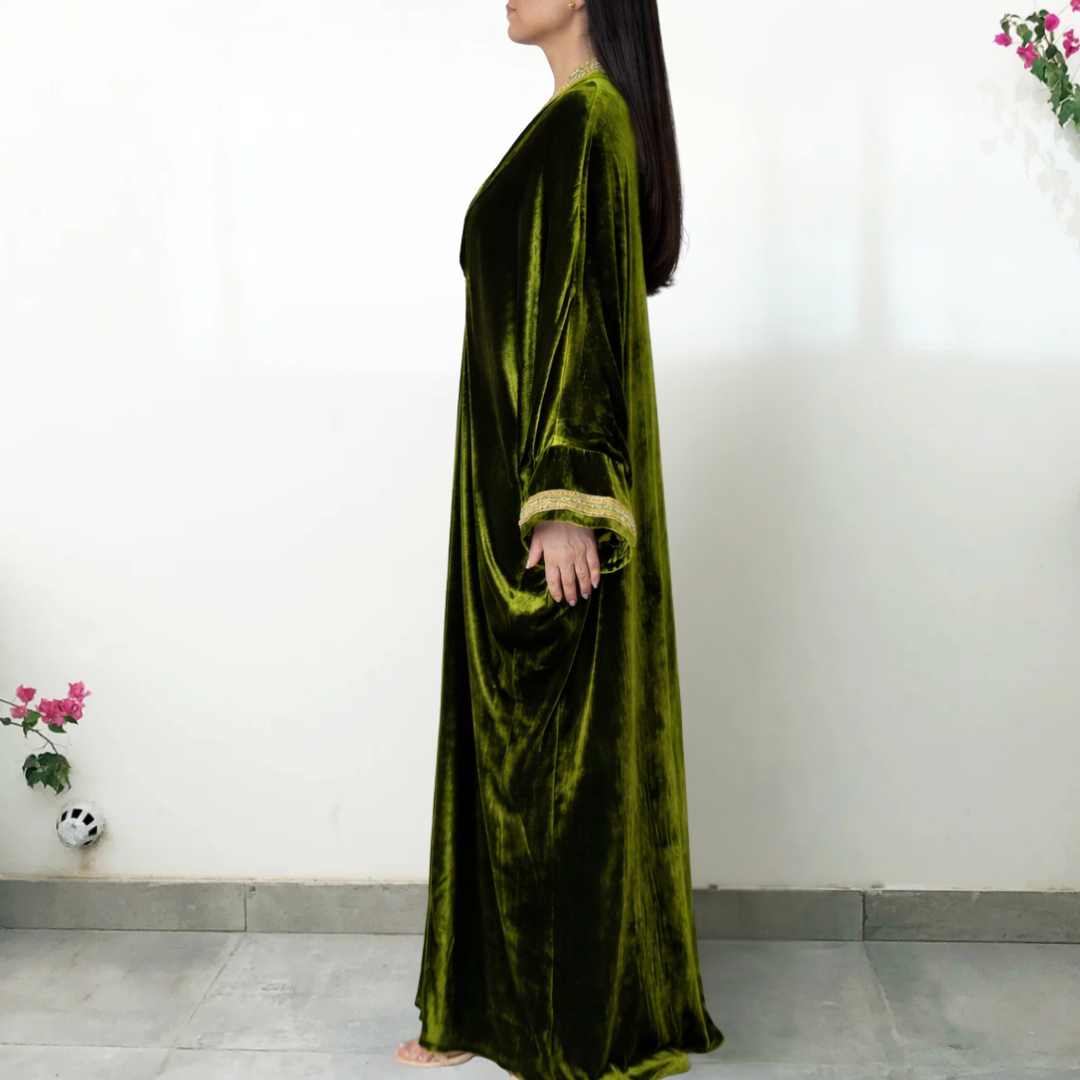 RAM26 JAMILA KNOT VELVET KAFTAN