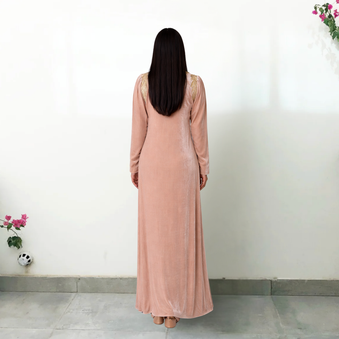 RAM26 BLUSH VELVET DRESS