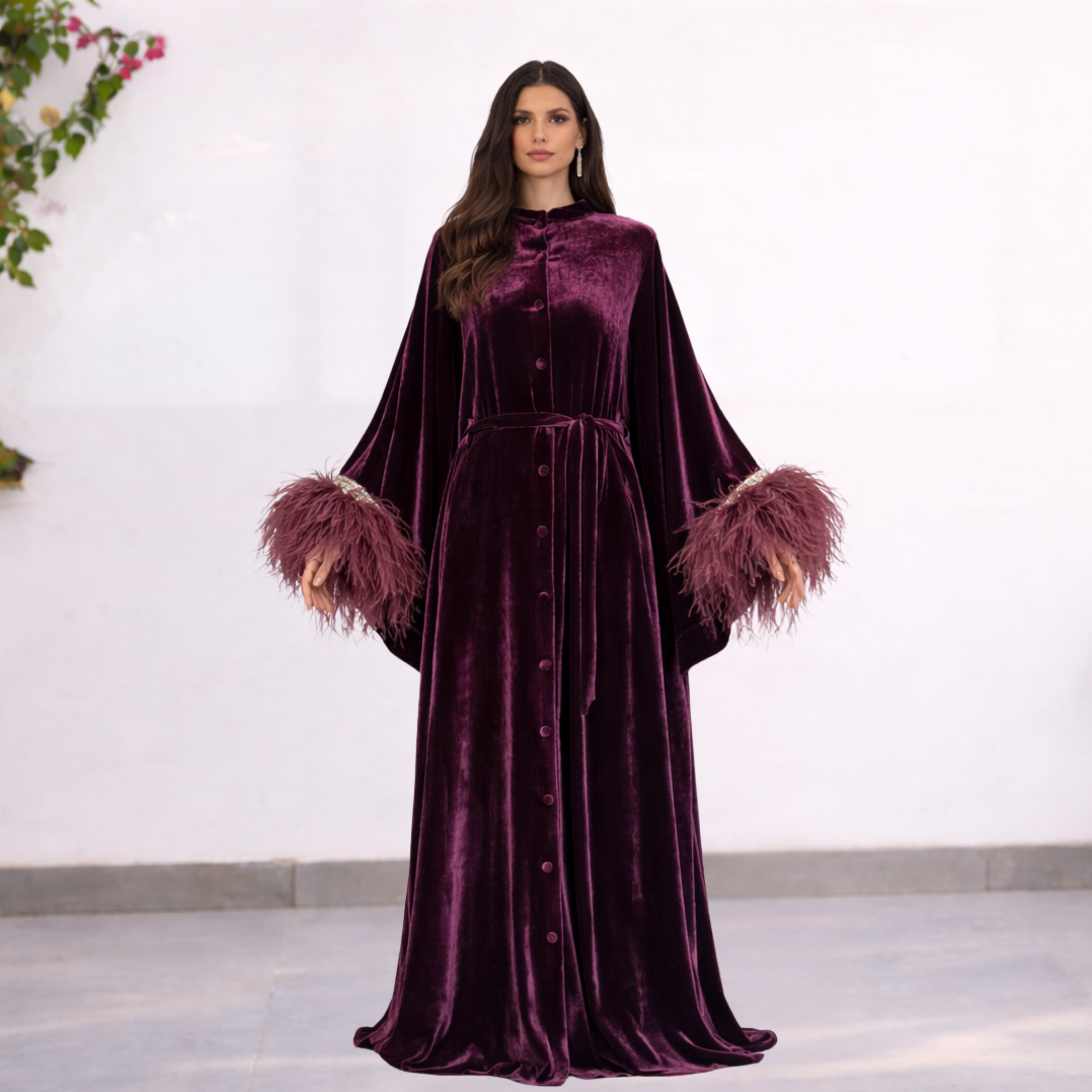 RAM26 MOONA ROYAL PLUM KAFTAN