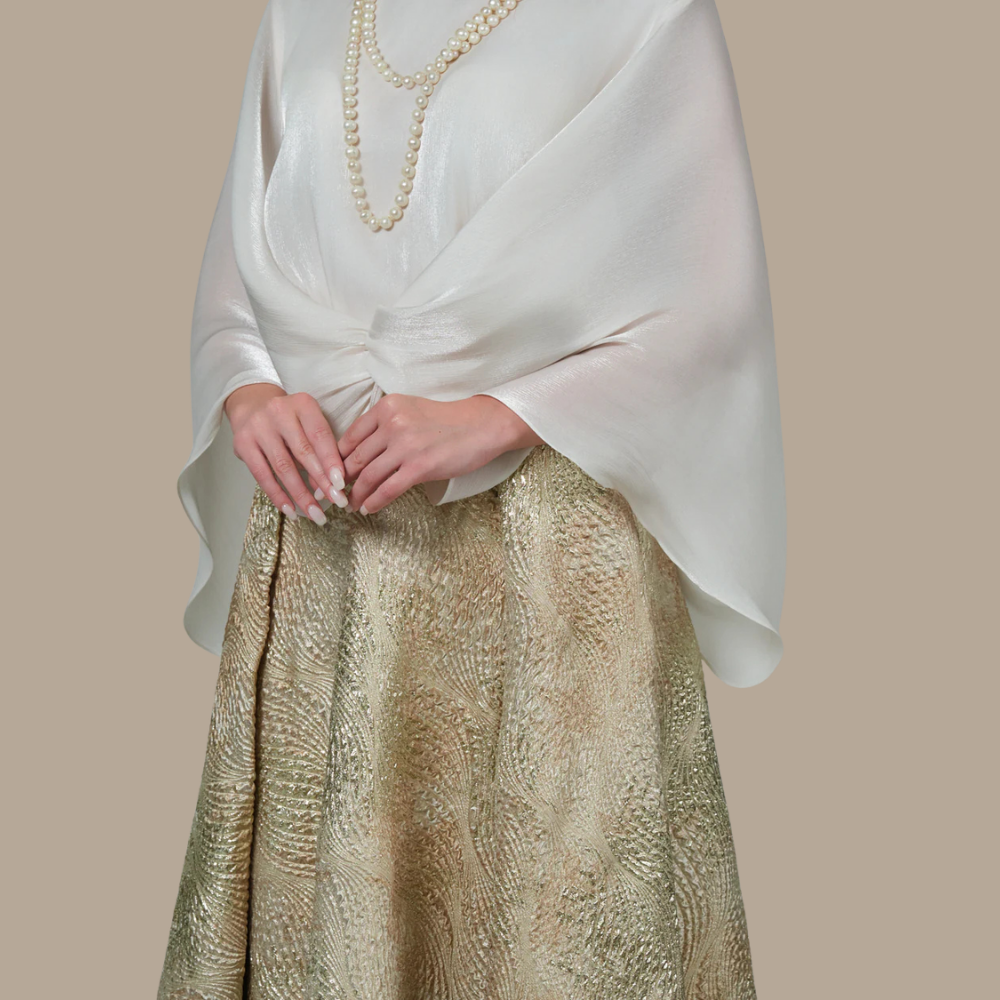 RAM25 SORAYA BROCADE SKIRT & BUTTERFLY TOP WITH KNOT