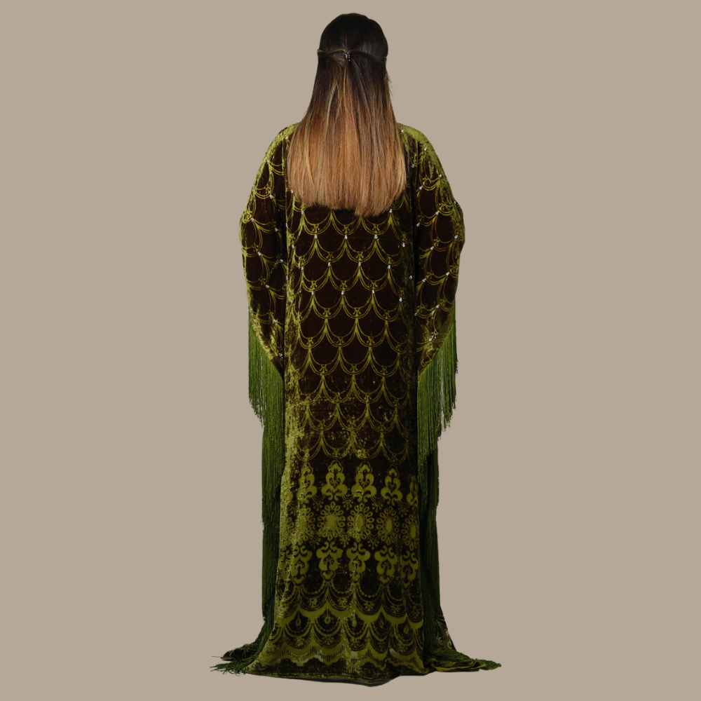 RAM25 MOSS GREEN DEVORE KAFTAN