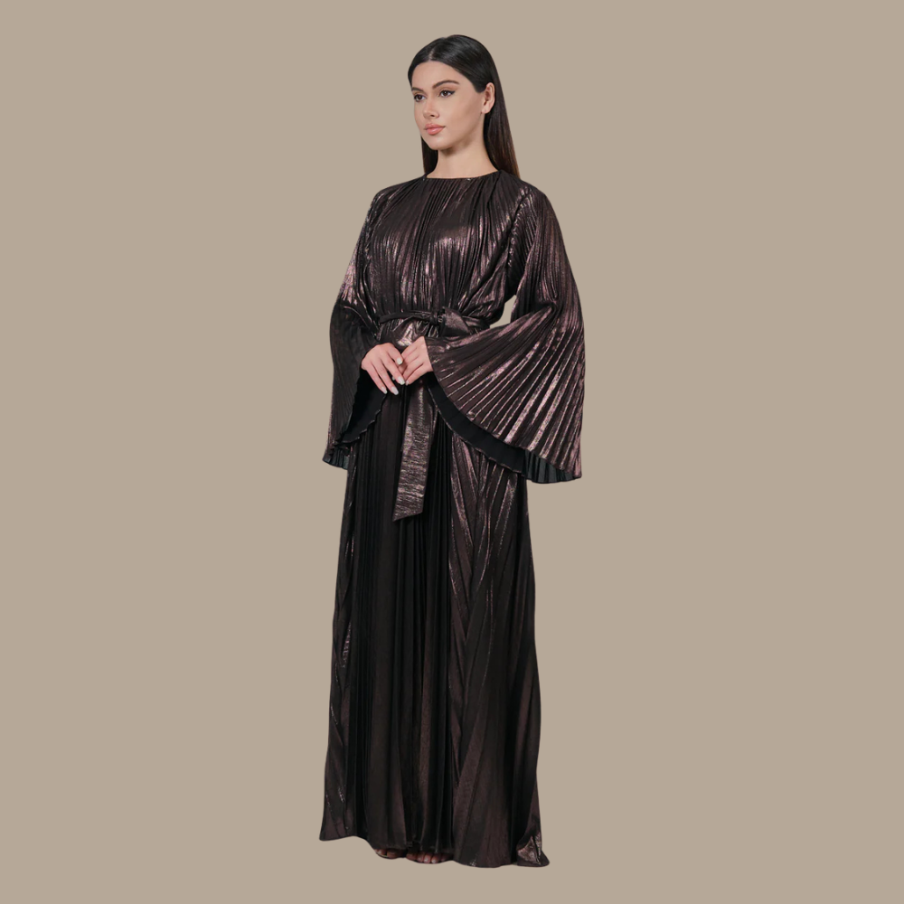 RAM25 BRONZE PLEATED DRESS