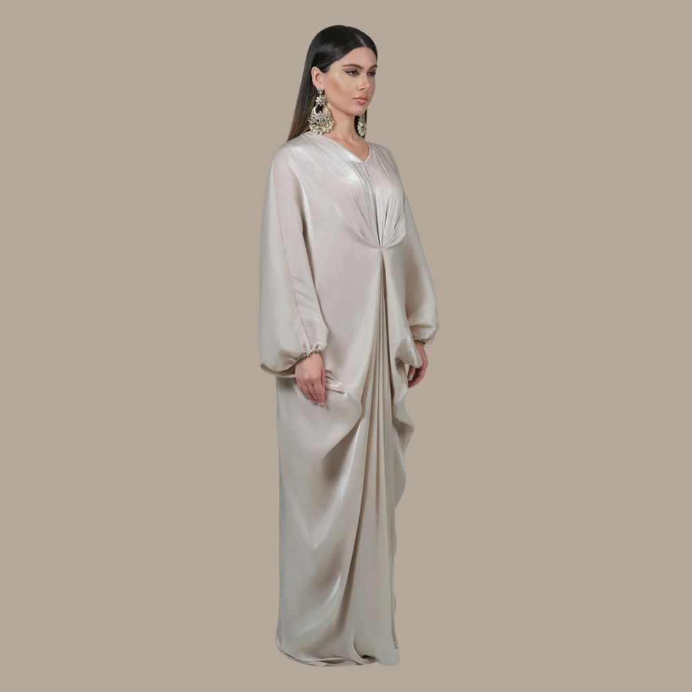 RAM25 JAMILA OFF-WHITE ORGANZA KAFTAN