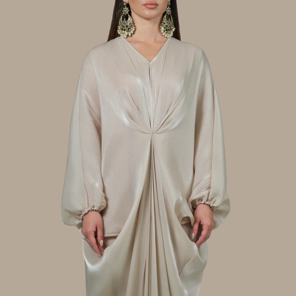 RAM25 JAMILA OFF-WHITE ORGANZA KAFTAN