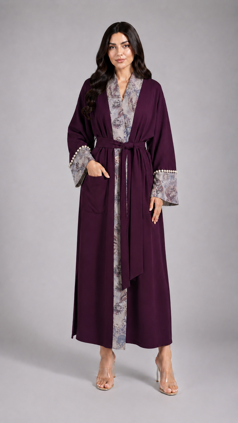 Majestic Plum Printed Robe