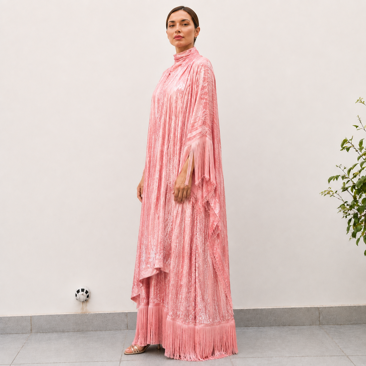 WATERMELON CHIFFON KAFTAN