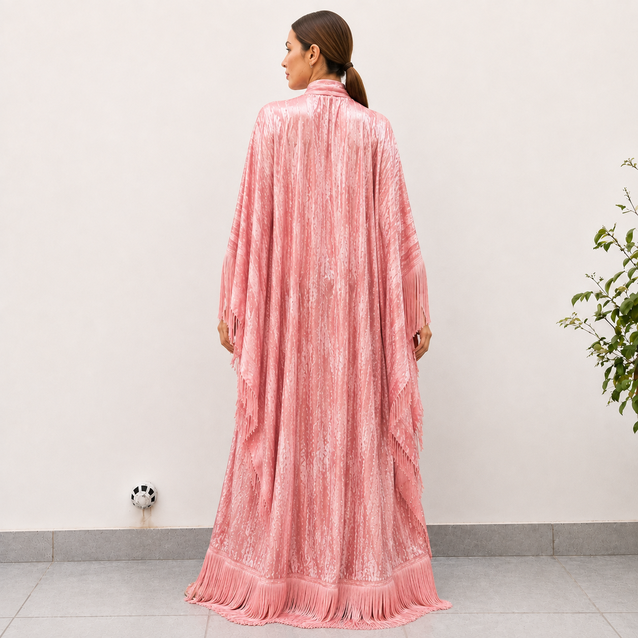 WATERMELON CHIFFON KAFTAN