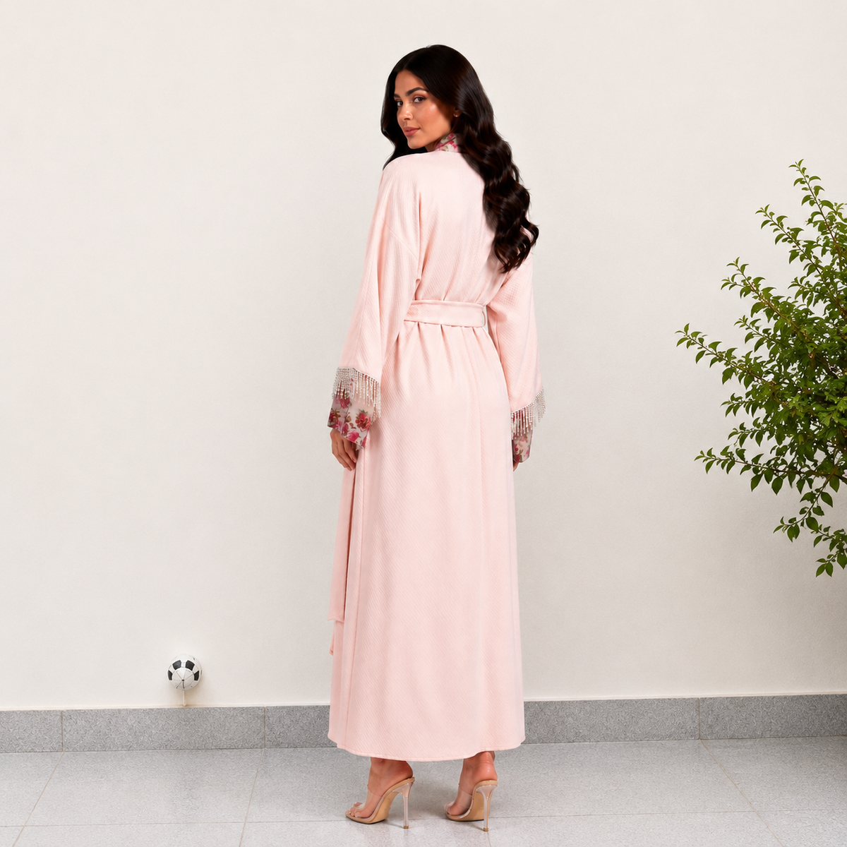 Pink floral Elegance Robe