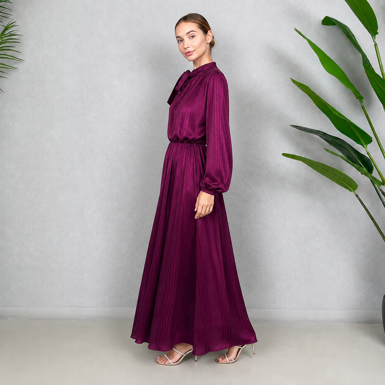 LINA PURPLE KAFTAN MAXI DRESS