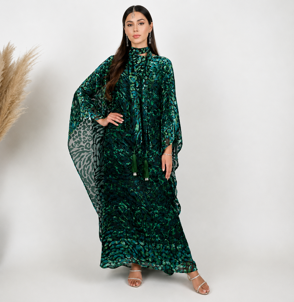 RAM24 EMERALD DEVORÉ KAFTAN