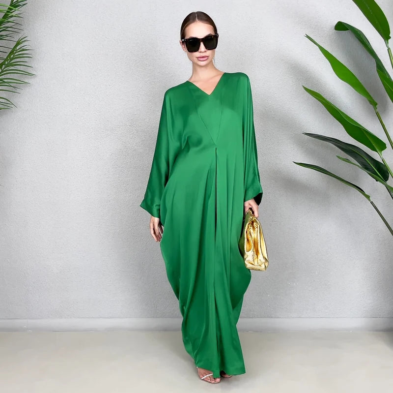 JAMILA BAMBOO SILK SATIN KAFTAN