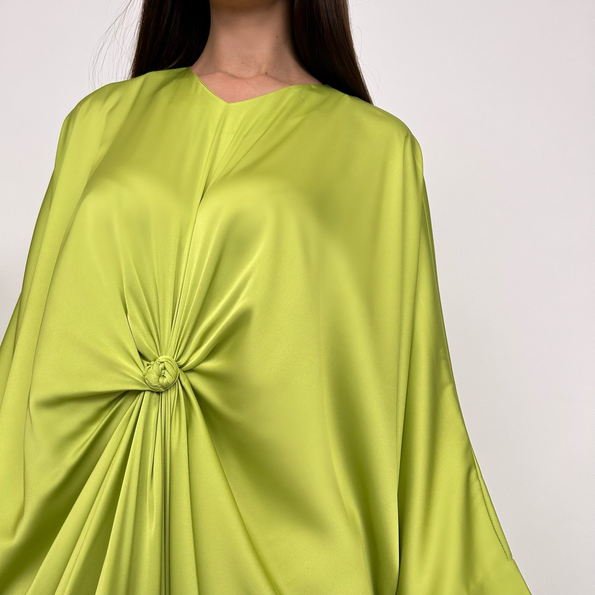 RAM24 JAMILA LIME  KNOT KAFTAN