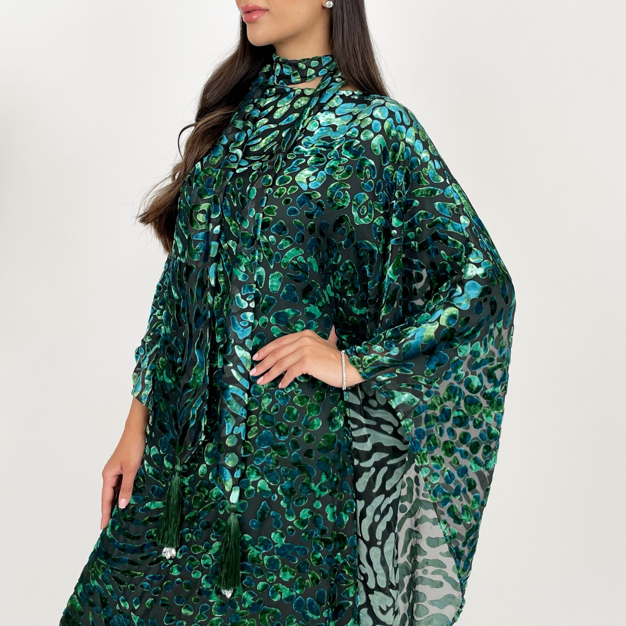 RAM24 EMERALD DEVORÉ KAFTAN