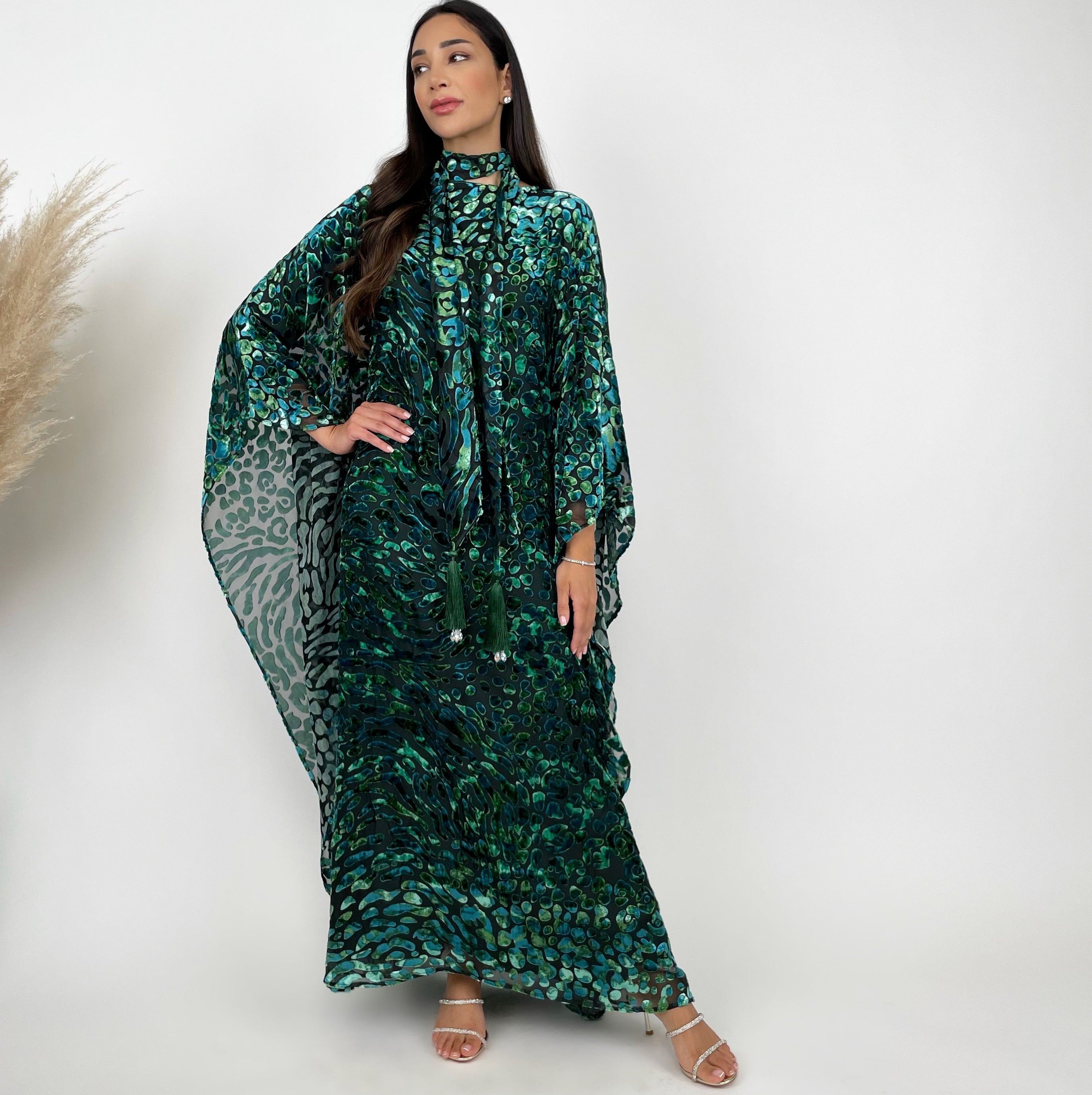 RAM24 EMERALD DEVORÉ KAFTAN