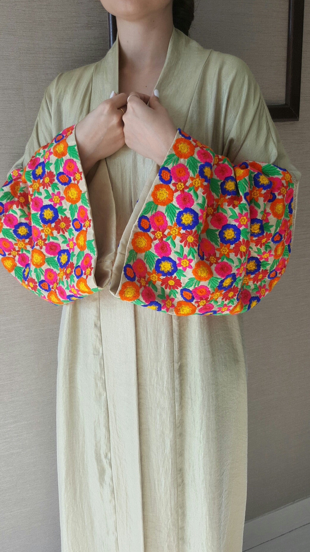 Tribal embroidered abaya