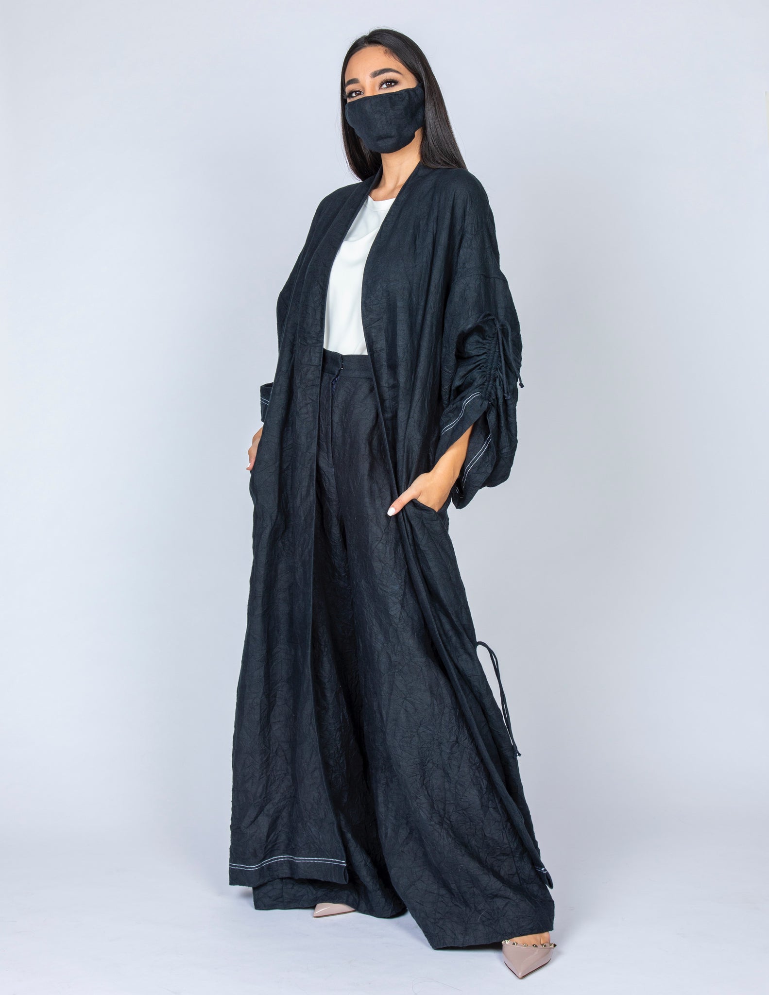 SS20 ORGANIC CRUSHED LINEN PALAZZO PANTS