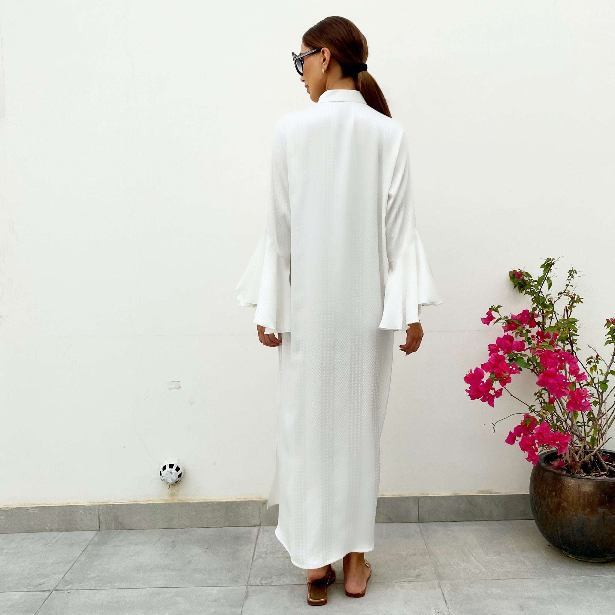 RAM21 OFF WHITE AMAL SUMMER SHIRT DRESS