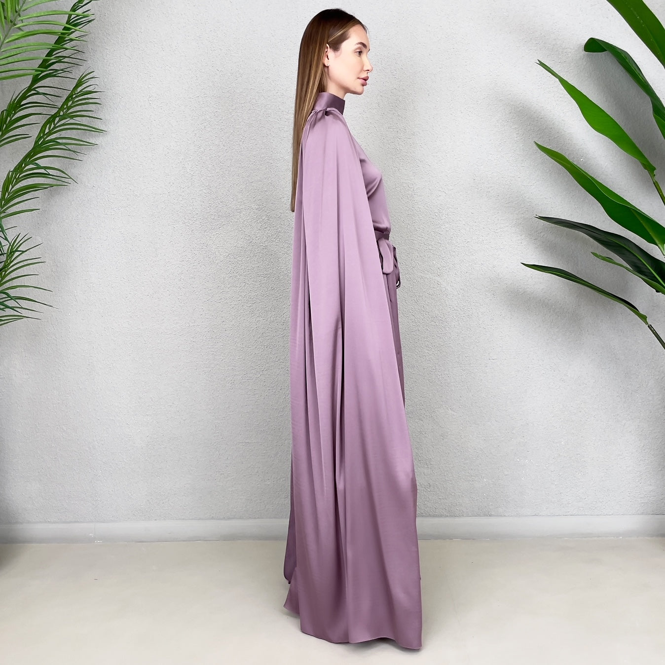 RAM23 TALA SATIN CAPE JUMPSUIT