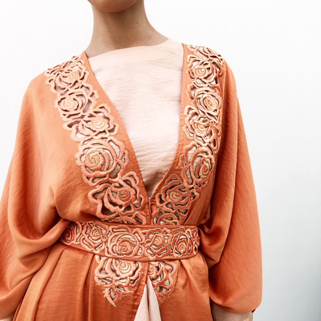 AW19 ANDALUSIA TERACOTTA KAFTAN OUTFIT
