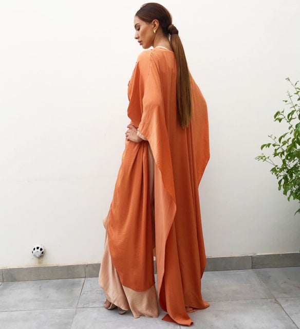 AW19 ANDALUSIA TERACOTTA KAFTAN OUTFIT