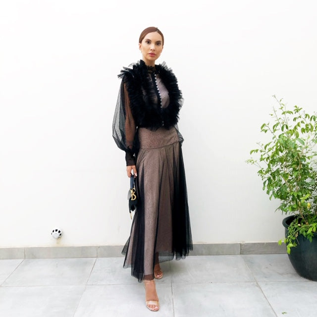 TULLE MAXI SKIRT