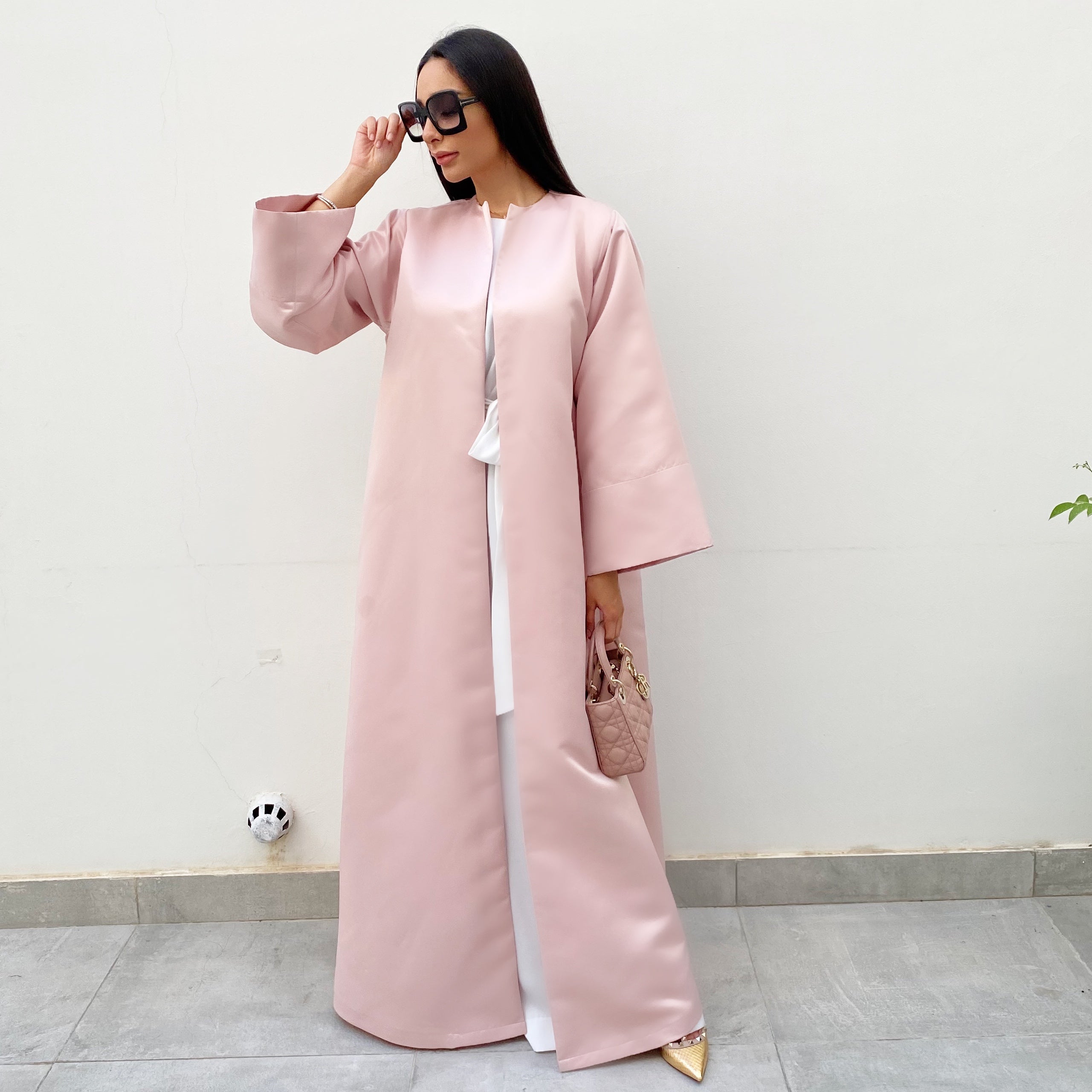 RAM20 ROSE PINK TAFFETA ABAYA