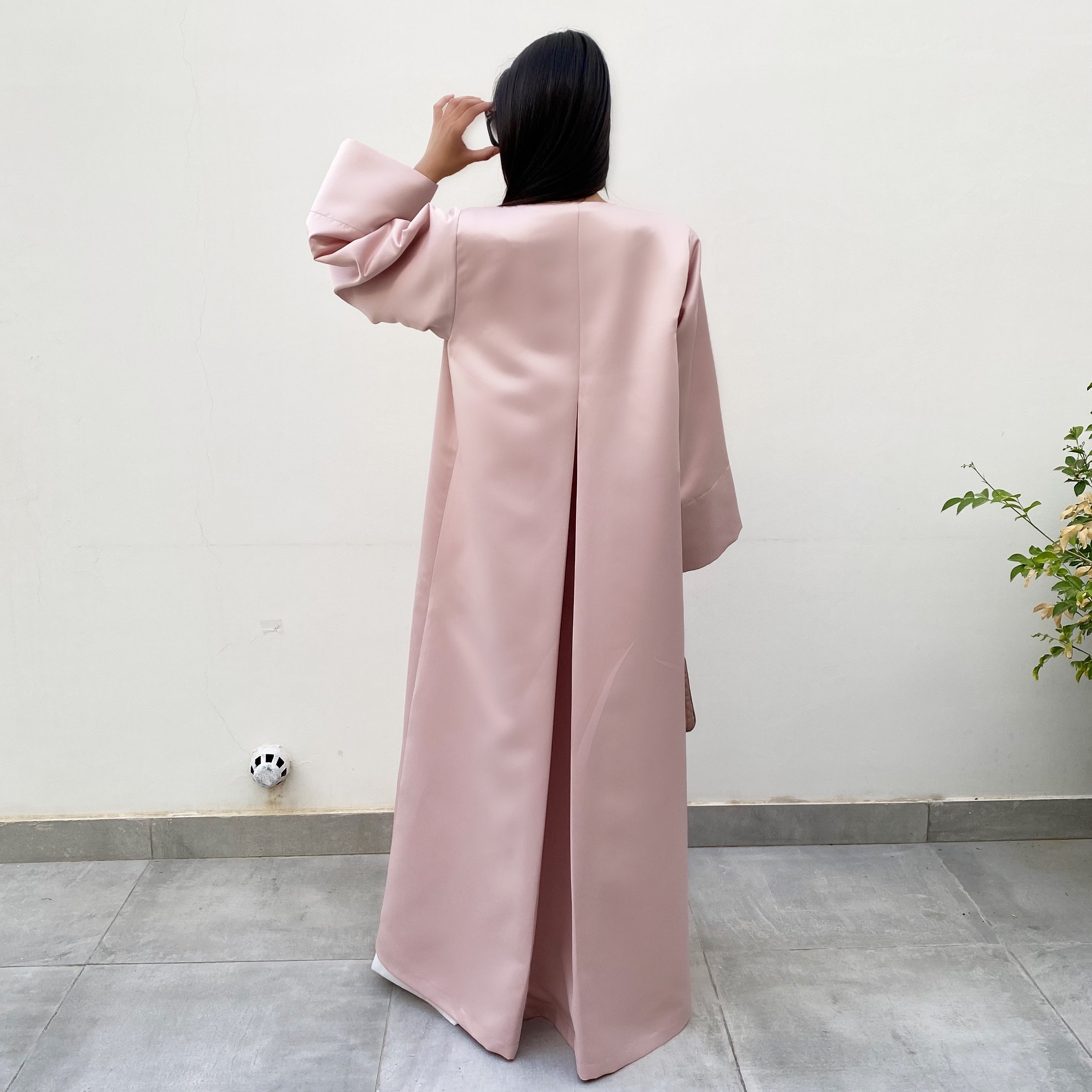 RAM20 ROSE PINK TAFFETA ABAYA