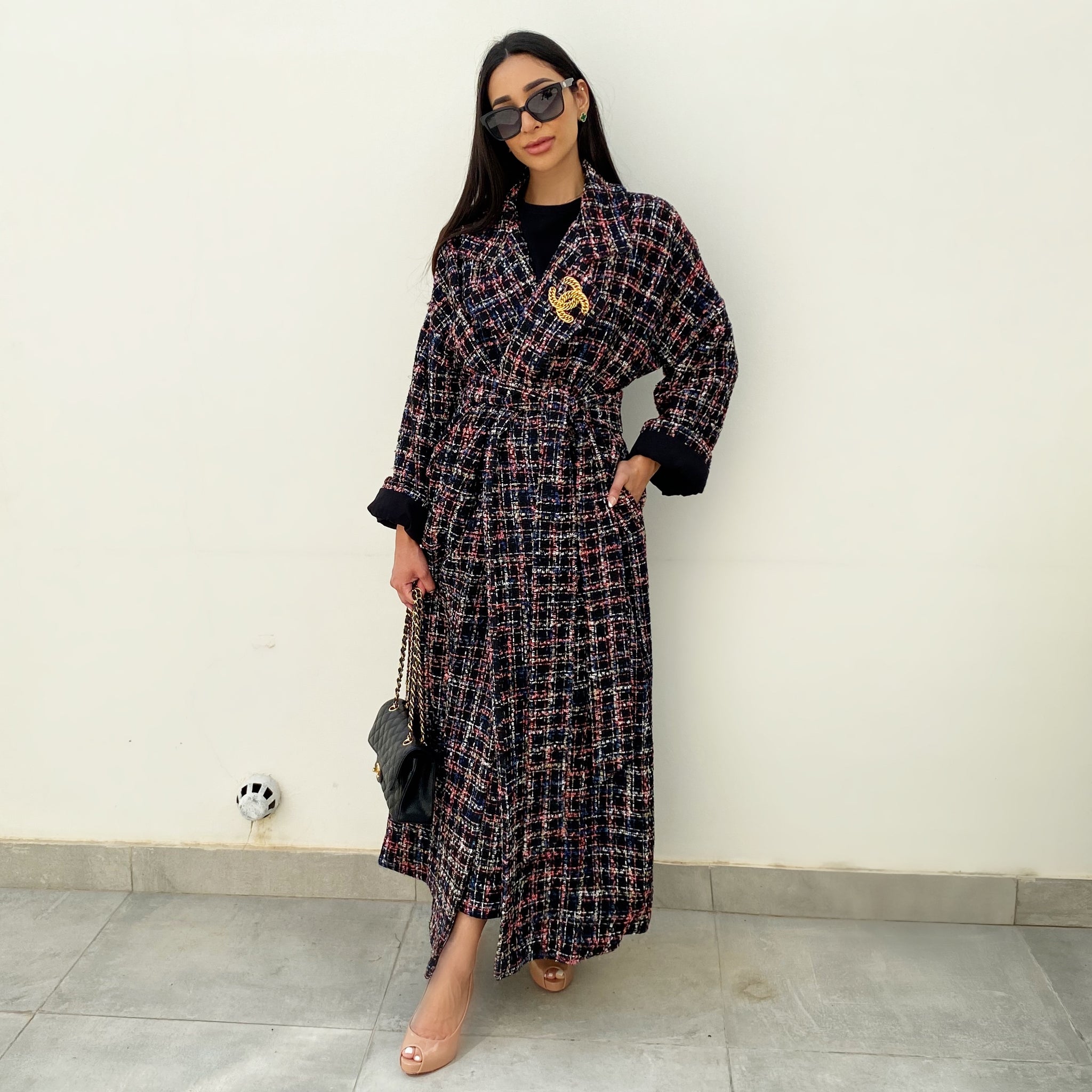 AW20 AMELIE BOUCLE LINED OVERCOAT