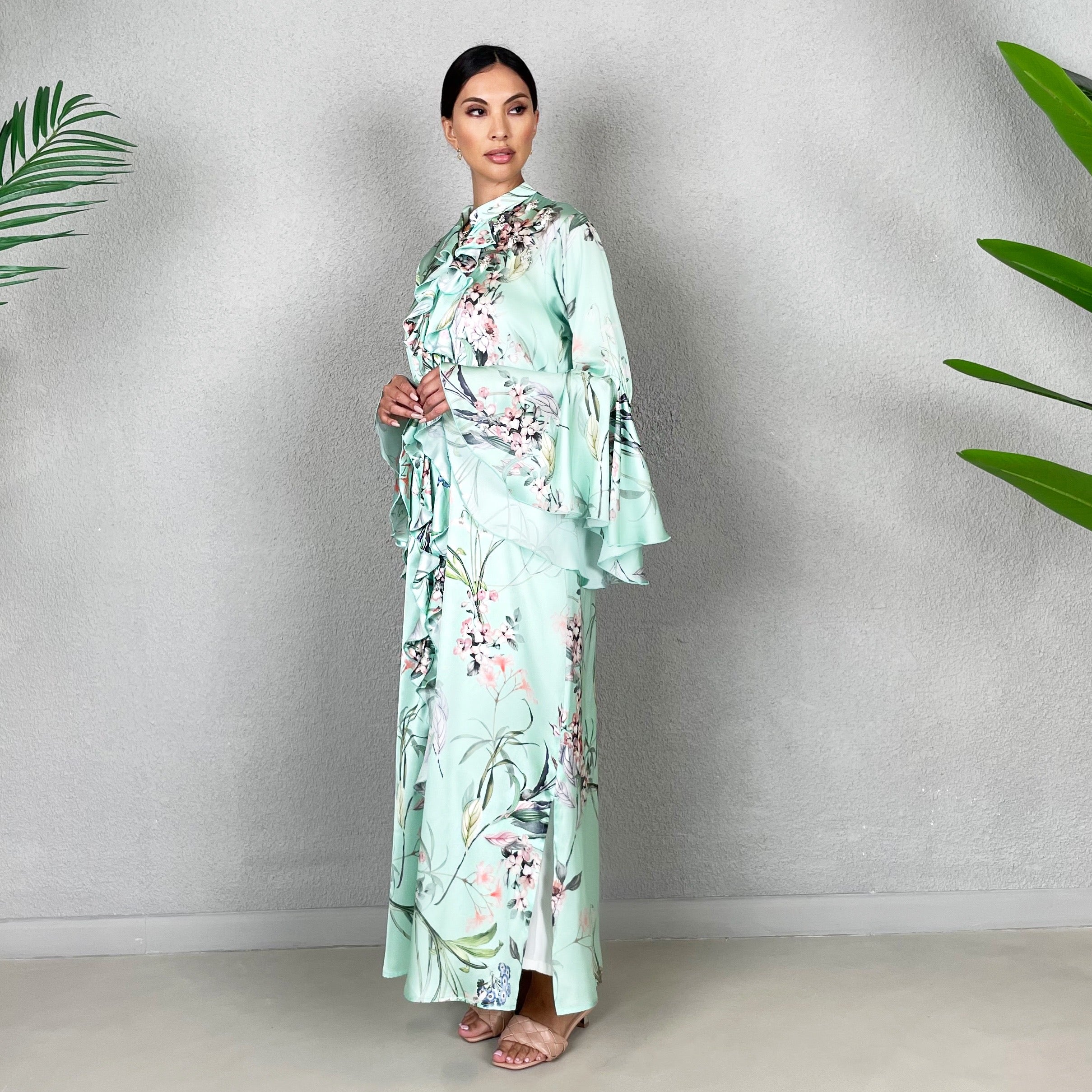 SAKURA AMAL PRINTED SHIRT DRESS