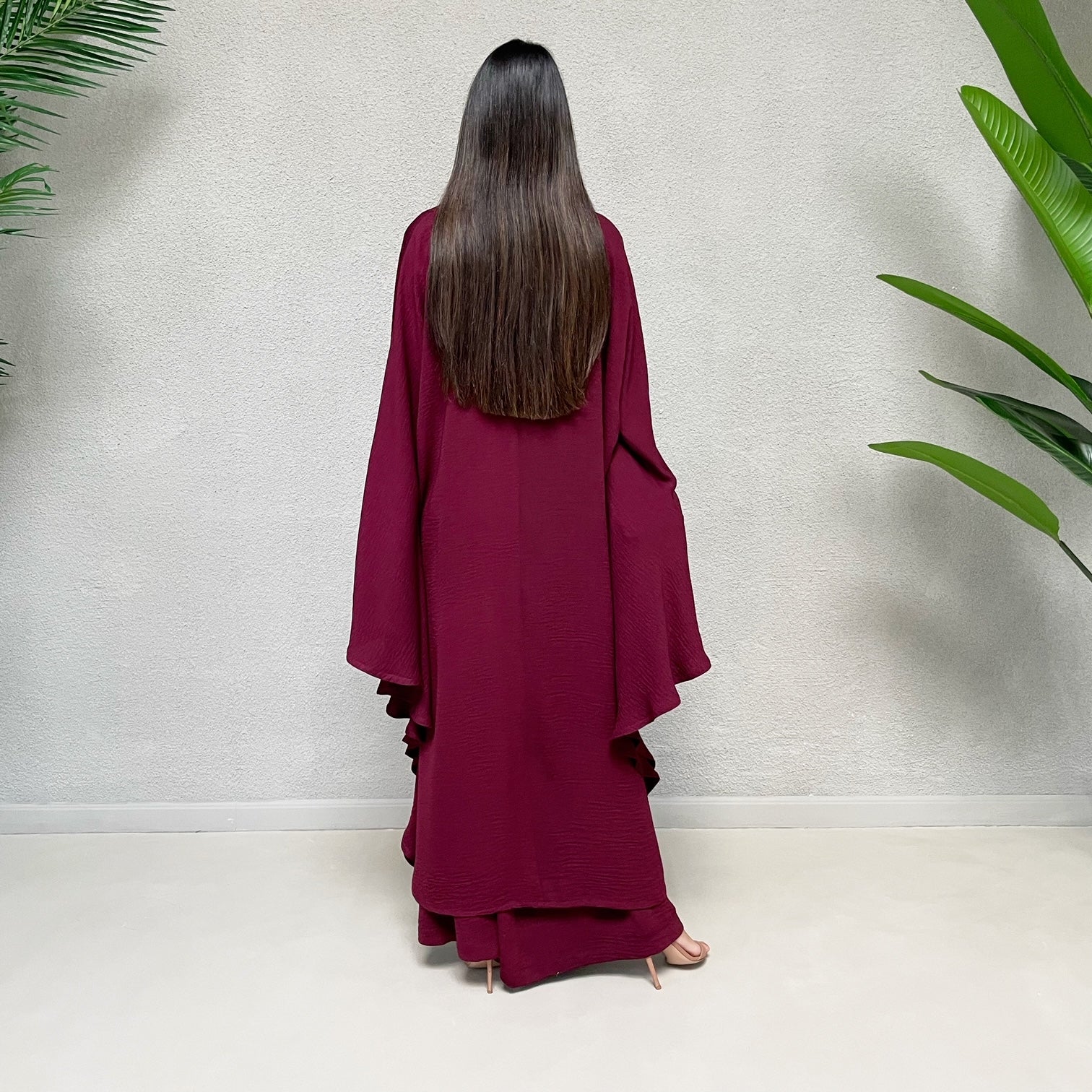 AW 21 HALA CAPE STYLE ABAYA GRAPE