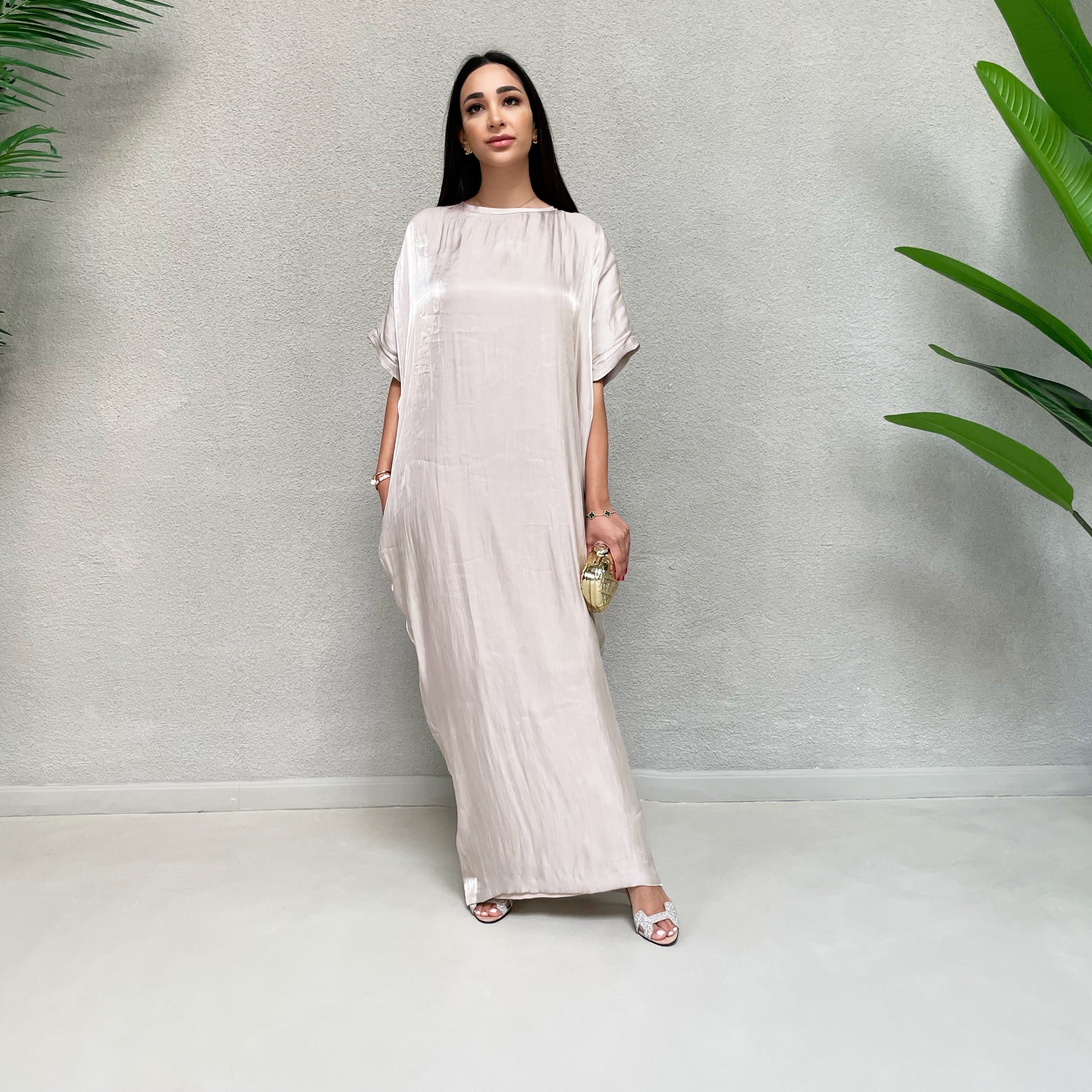 AW 21 GREY NOORA ORGANZA T SHIRT DRESS