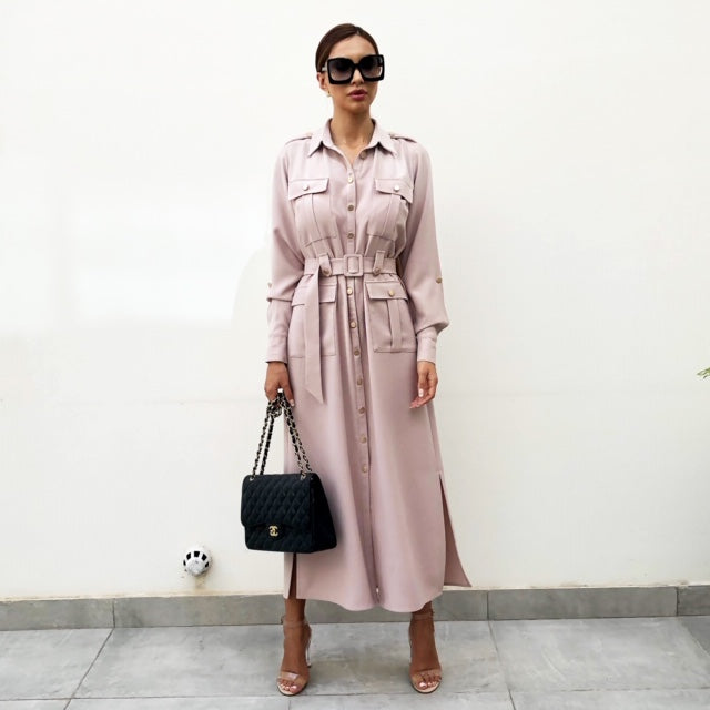 UTILITY SAFARI MIDI DRESS