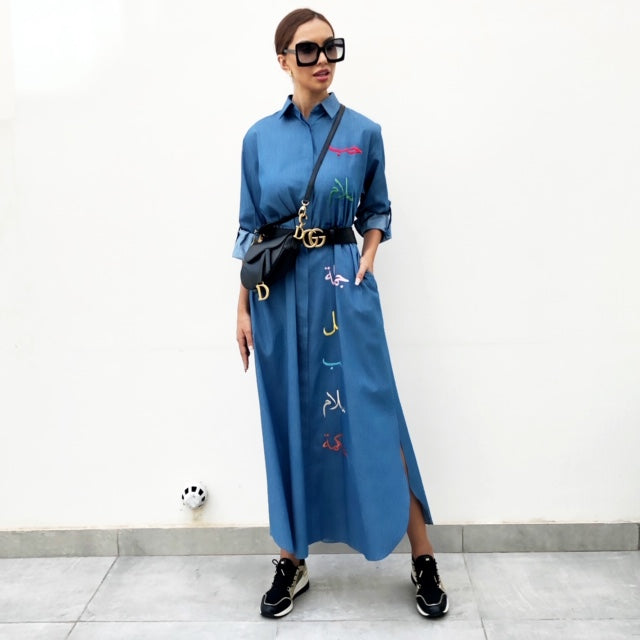 AW19 CHAMBRAY DENIM SHIRT DRESS