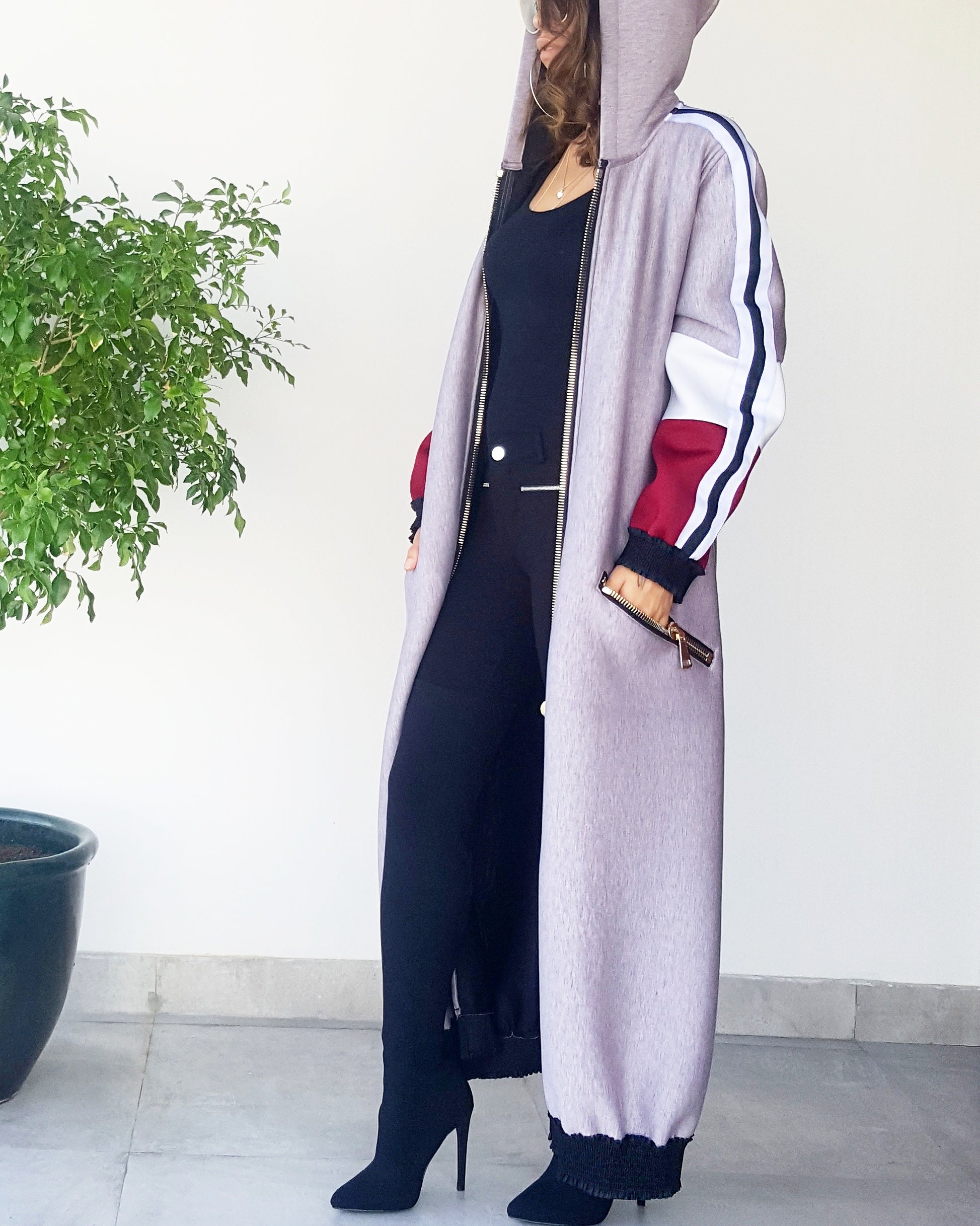 AW17 NYC GREY SPORTSLUXE HOODIE