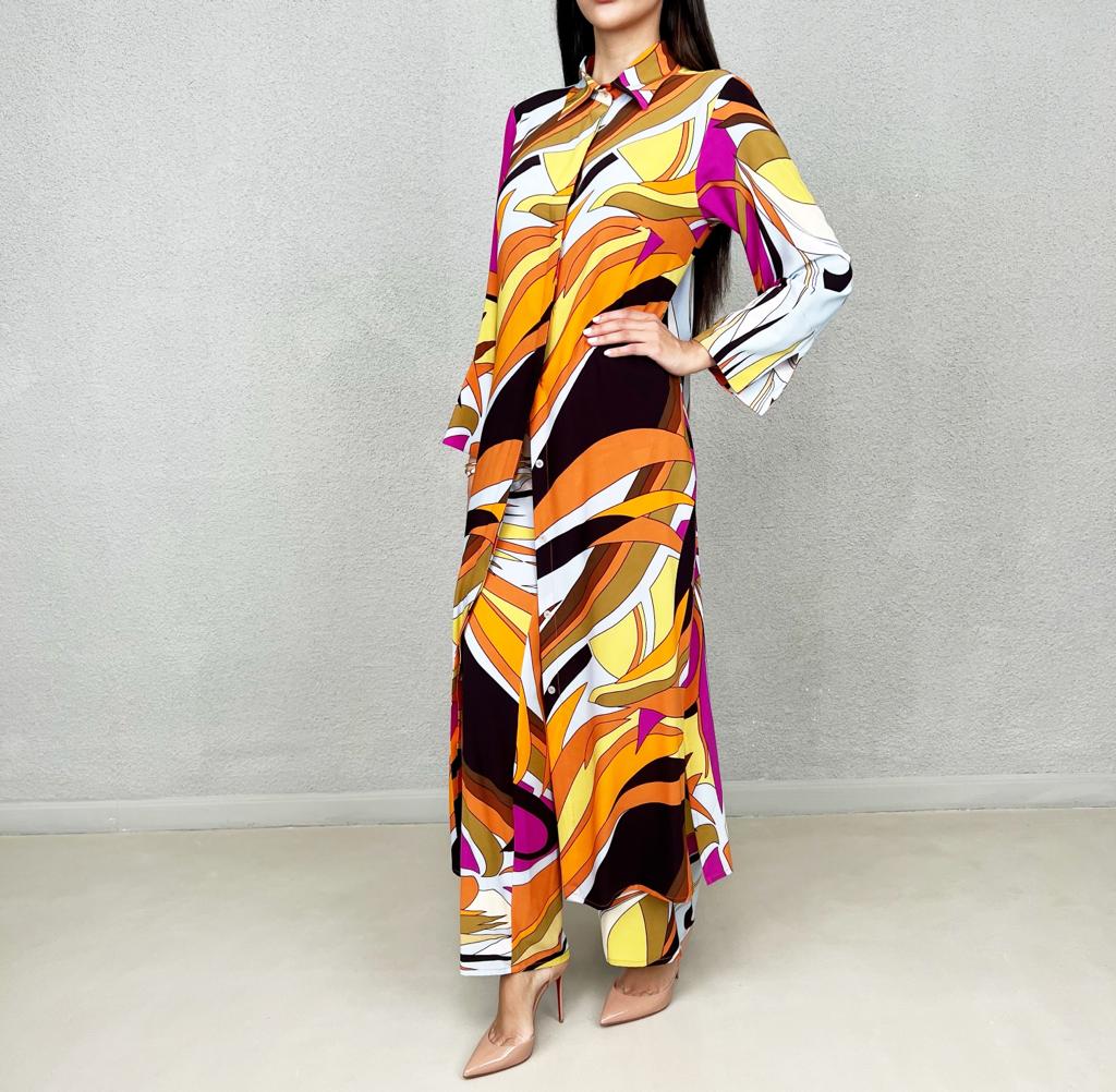 SS22 LONG SHIRT PANTS SET