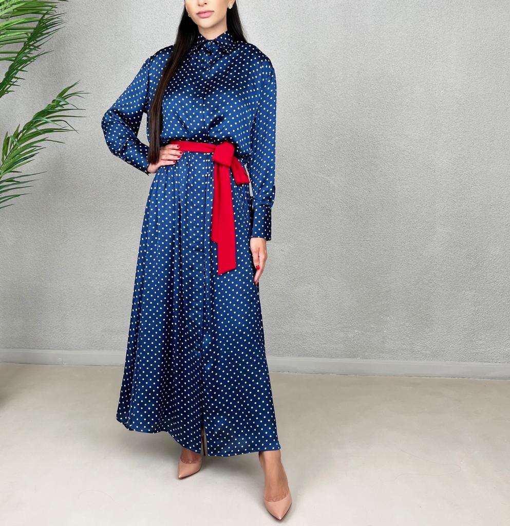 SS22 POLKA DOTS SHIRT DRESS