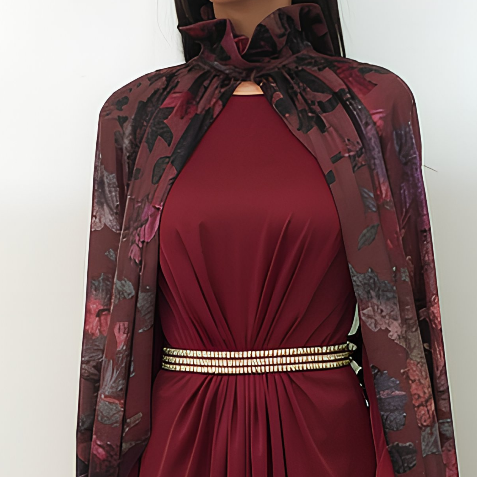 RAM26 BURGUNDY GINA DRESS