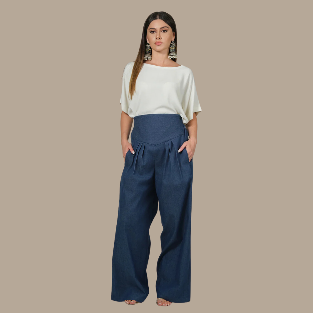 RAM25 DENIM WIDE LEG TROUSER