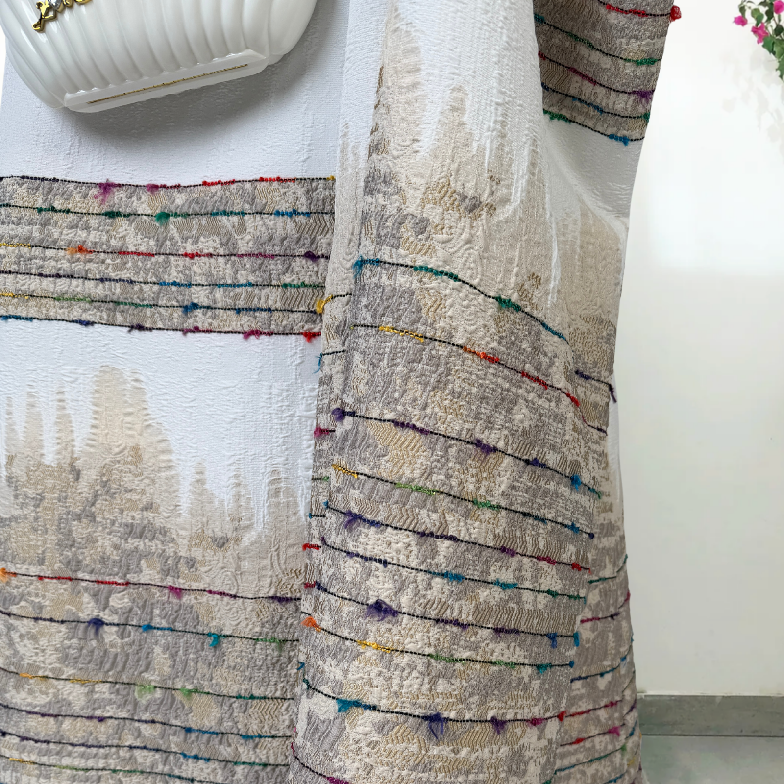 RAM26 FELIZ CREAM DRAPE DRESS