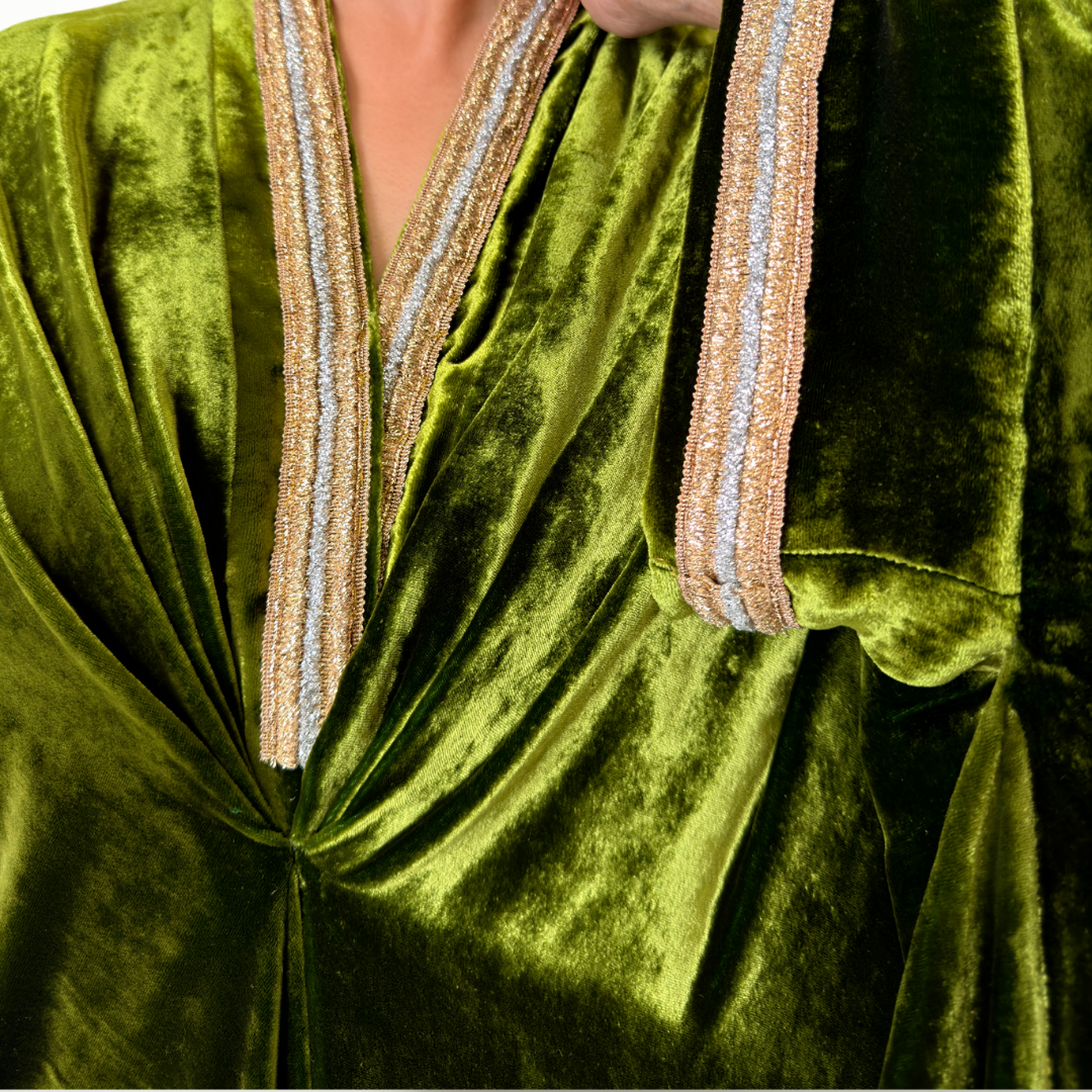 RAM26 JAMILA KNOT VELVET KAFTAN