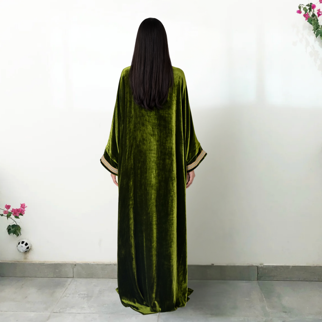 RAM26 JAMILA KNOT VELVET KAFTAN