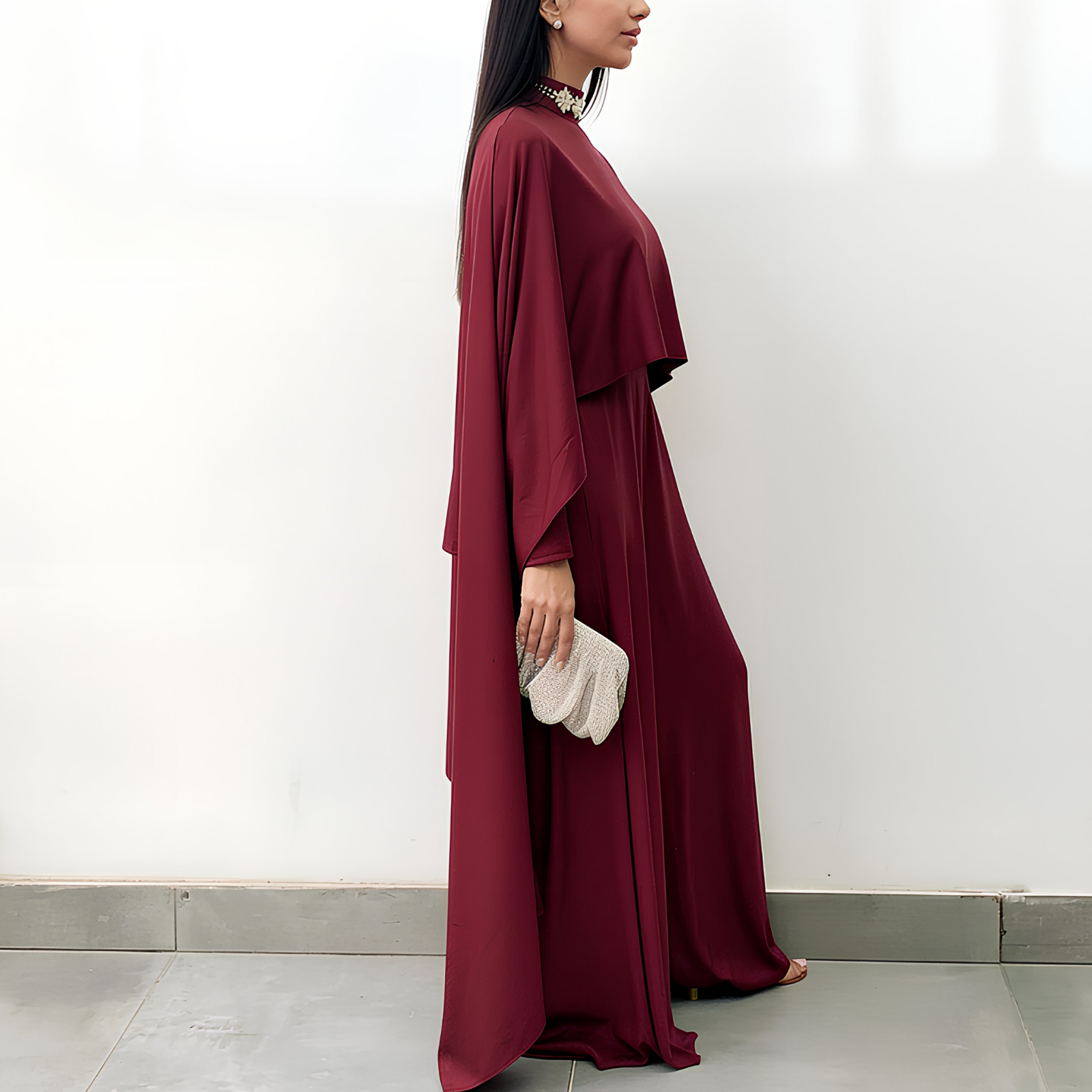 RAM26 BURGUNDY SHIMA JUMP SUIT