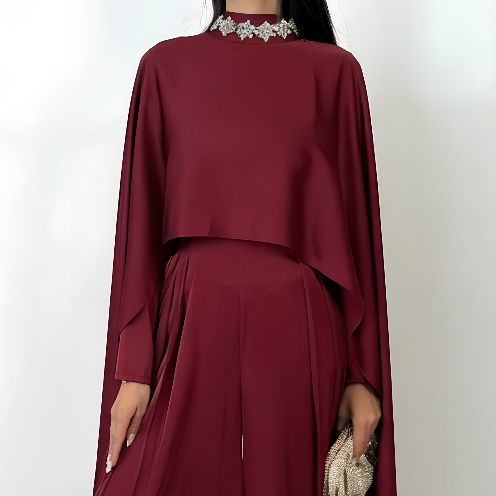 RAM26 BURGUNDY SHIMA JUMP SUIT