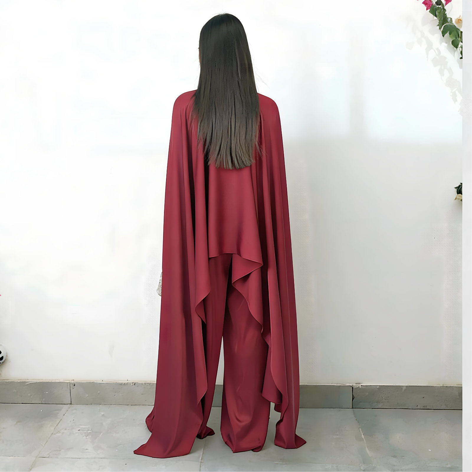RAM26 BURGUNDY SHIMA JUMP SUIT
