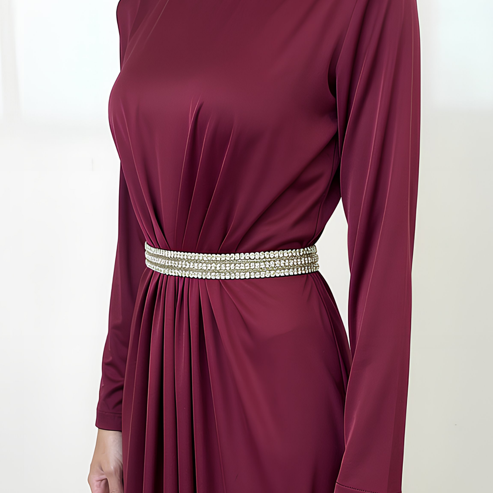 RAM26 BURGUNDY GINA DRESS