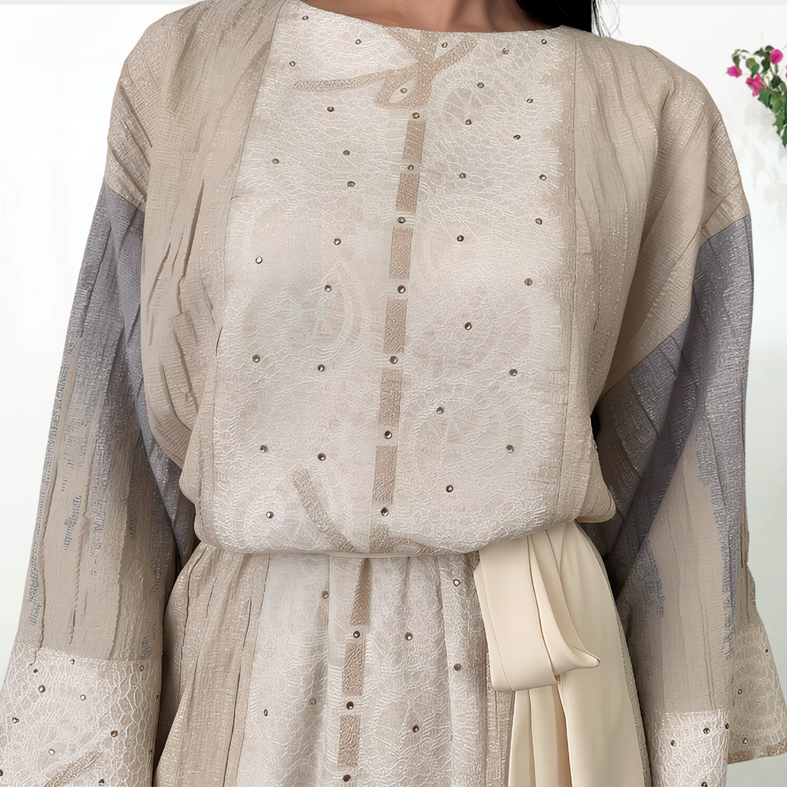 RAM26 ALIYA BEIGE DRESS