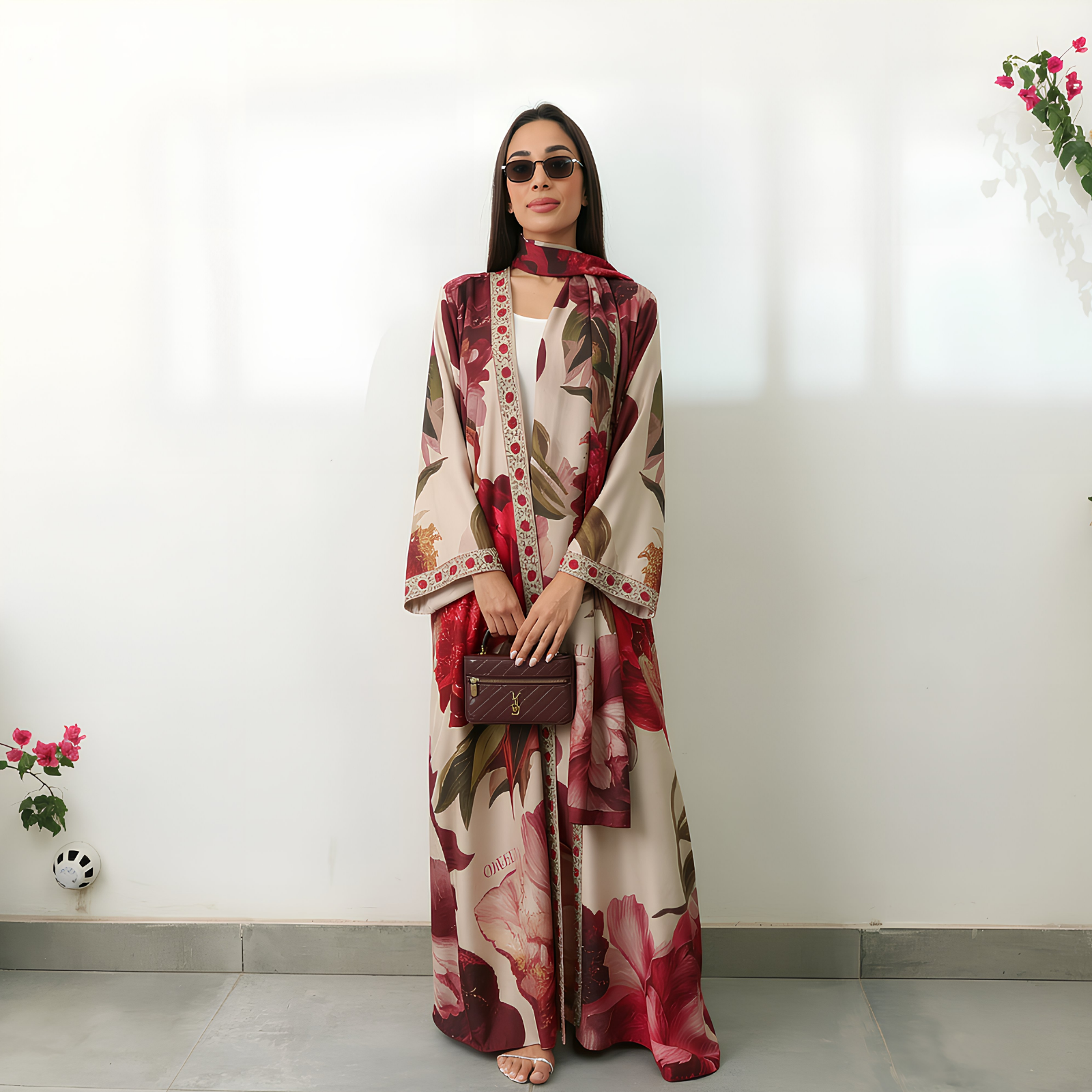 RAM26 ROSY PRINT ABAYA