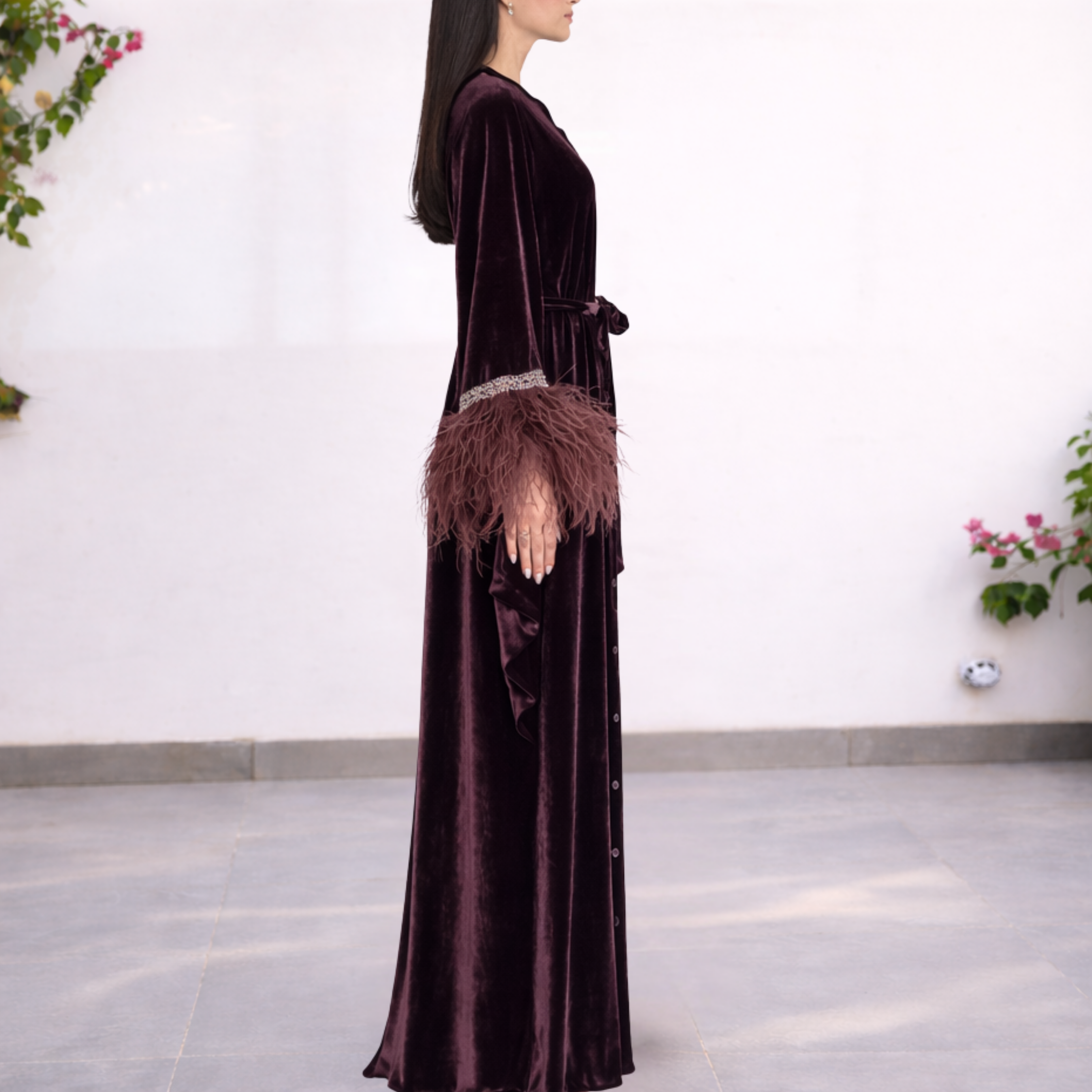 RAM26 MOONA ROYAL PLUM KAFTAN